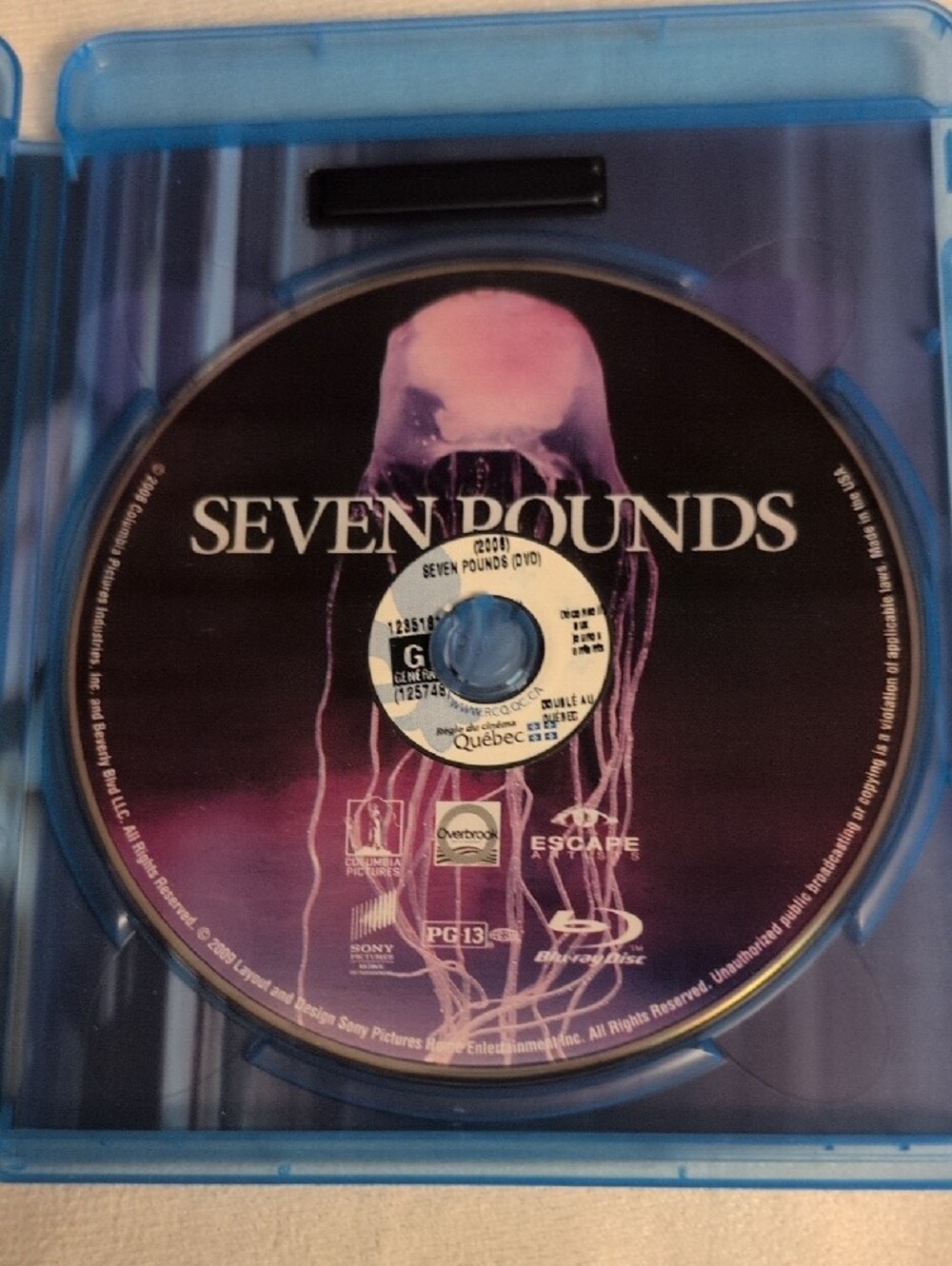 Seven Pounds (Sept Vies) Blu-Ray - Will Smith Drama Bilingual - Picture 2 of 6